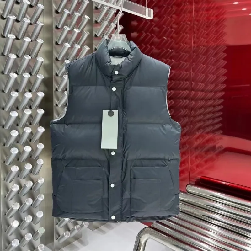 Зимняя мужская и женская безрукавка с воротником-стойкой пуховое теплое пальто