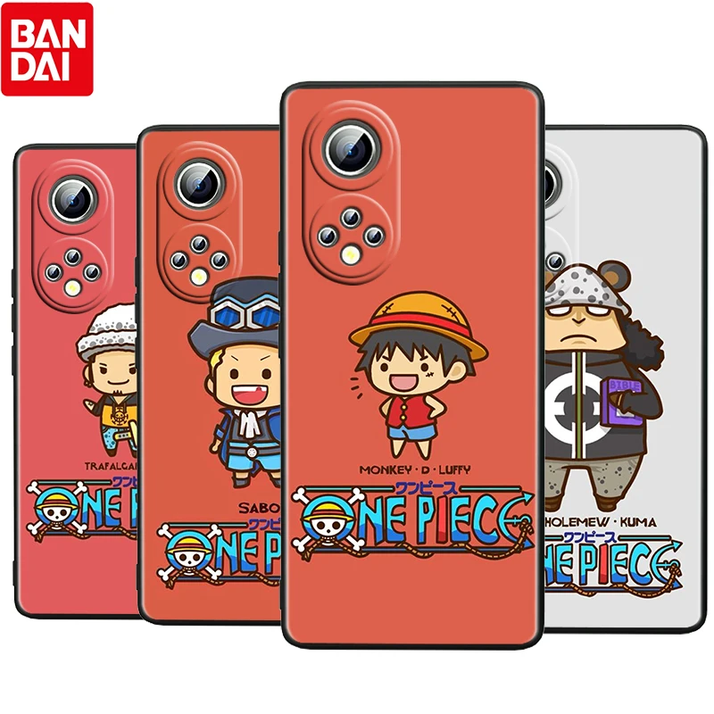 

One Piece Mini Luffy Cute For Honor 60 50 30 V30 X30i V20 20E X20 Pro Plus SE Lite 5G Silicone Black Soft Phone Case Cover Capa