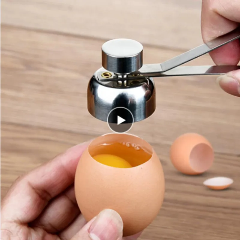 

New Metal Eggshell Cutter Egg Opener Shell Opener 304 Stainless Steel Boiled Raw Egg Creative Kitchen Tool Egg Shell Opener
