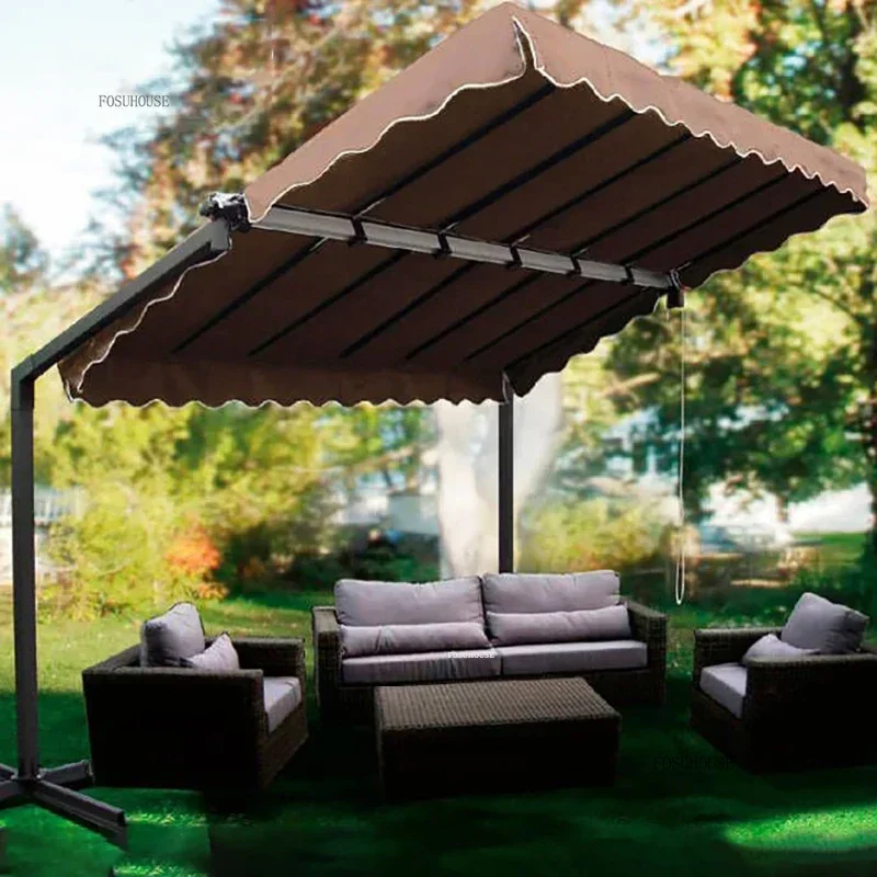 Открытые беседки Парковочный сарай Двор Досуг Электрический Мобильный навес для