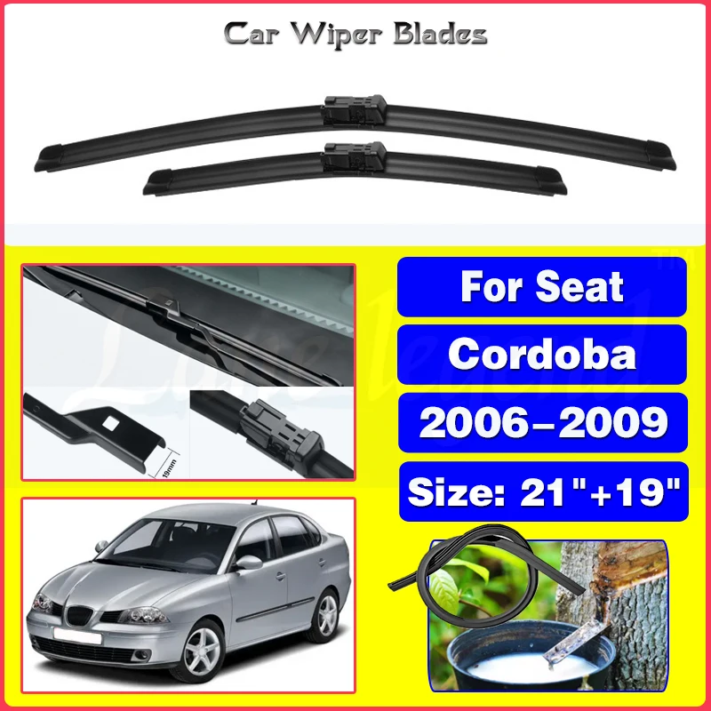 Щетки стеклоочистителя передние 2 шт. для Seat Cordoba 2006-2009 21 + 19 дюймов аксессуары