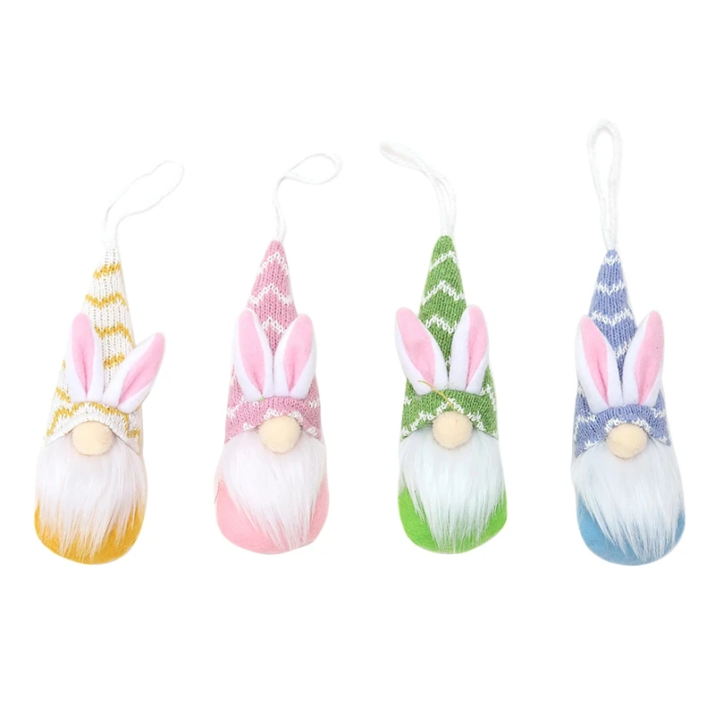 Пасхальная безликая кукла-гном Заяц ручной работы Многоразовый декор для дома Весенние подвесные украшения Детский подарок Продвижение.