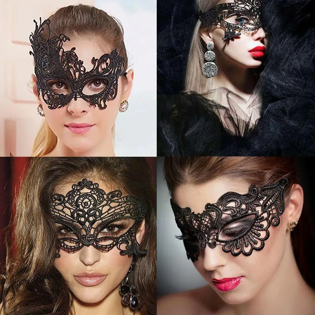 

Black Party Lace For Women Hollow Lace Masquerade Blindfold Face S Princess Prom Cosplay Costume Props Party Suppl B0x1