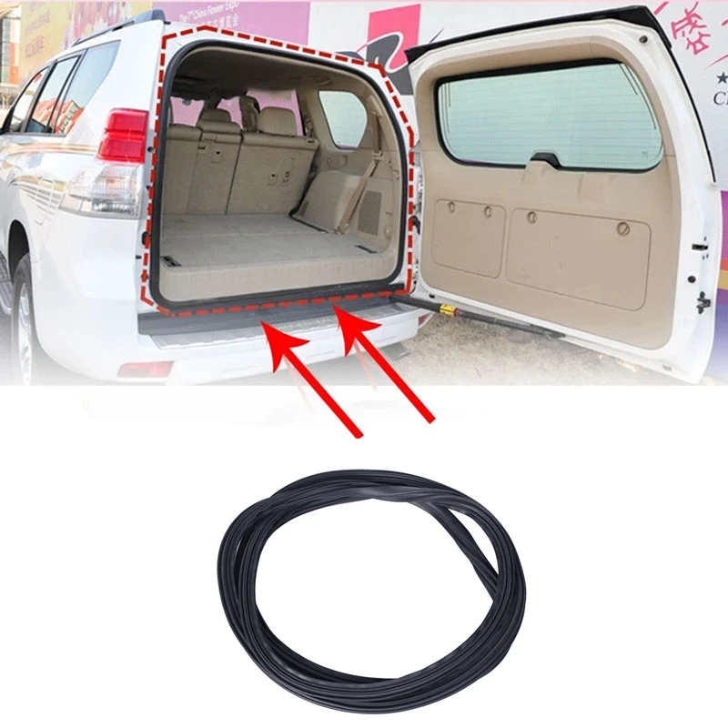 

1 Pcs Rubber Black Car Rear Trunk Tailgate Rear Baffle Seal Strip For Toyota Land Cruiser Prado 120 LC120 2003-2009