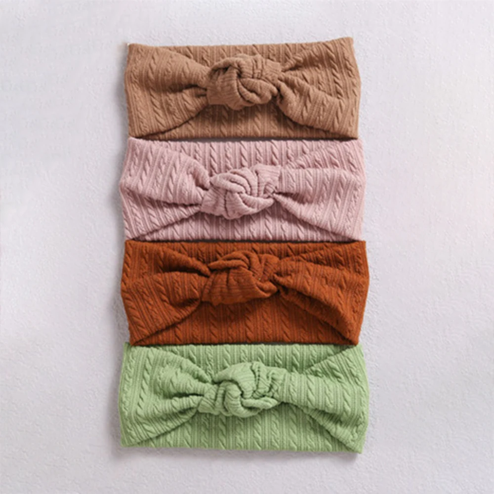 

Детские повязки на голову для девочек, нейлоновая повязка на голову для девочек, детские головные уборы, тюрбан, повязка для волос с бантом, ...