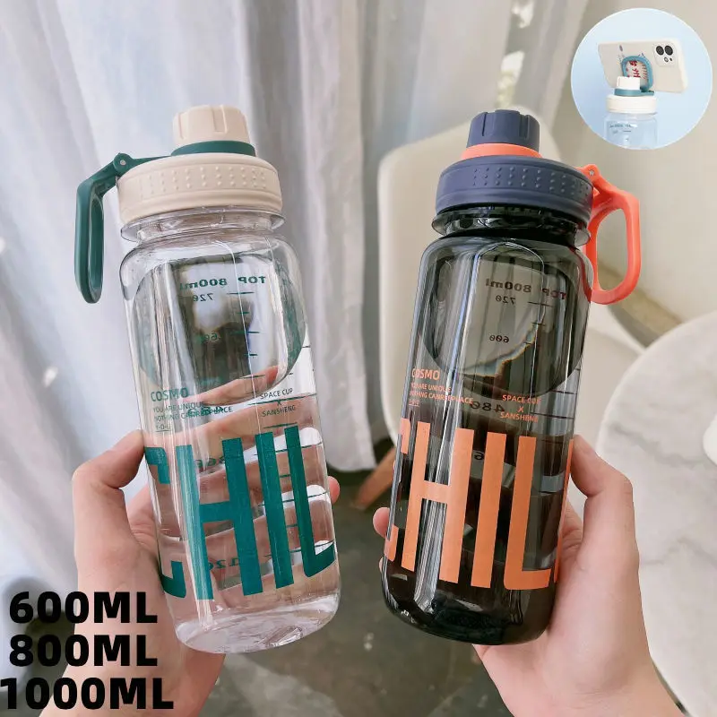 

NEW Large Capacity Water Bottle Gym Fitness Drinking Bottle Outdoor Camping Climbing Hiking Sports Shaker Bottles Fashion Kettle