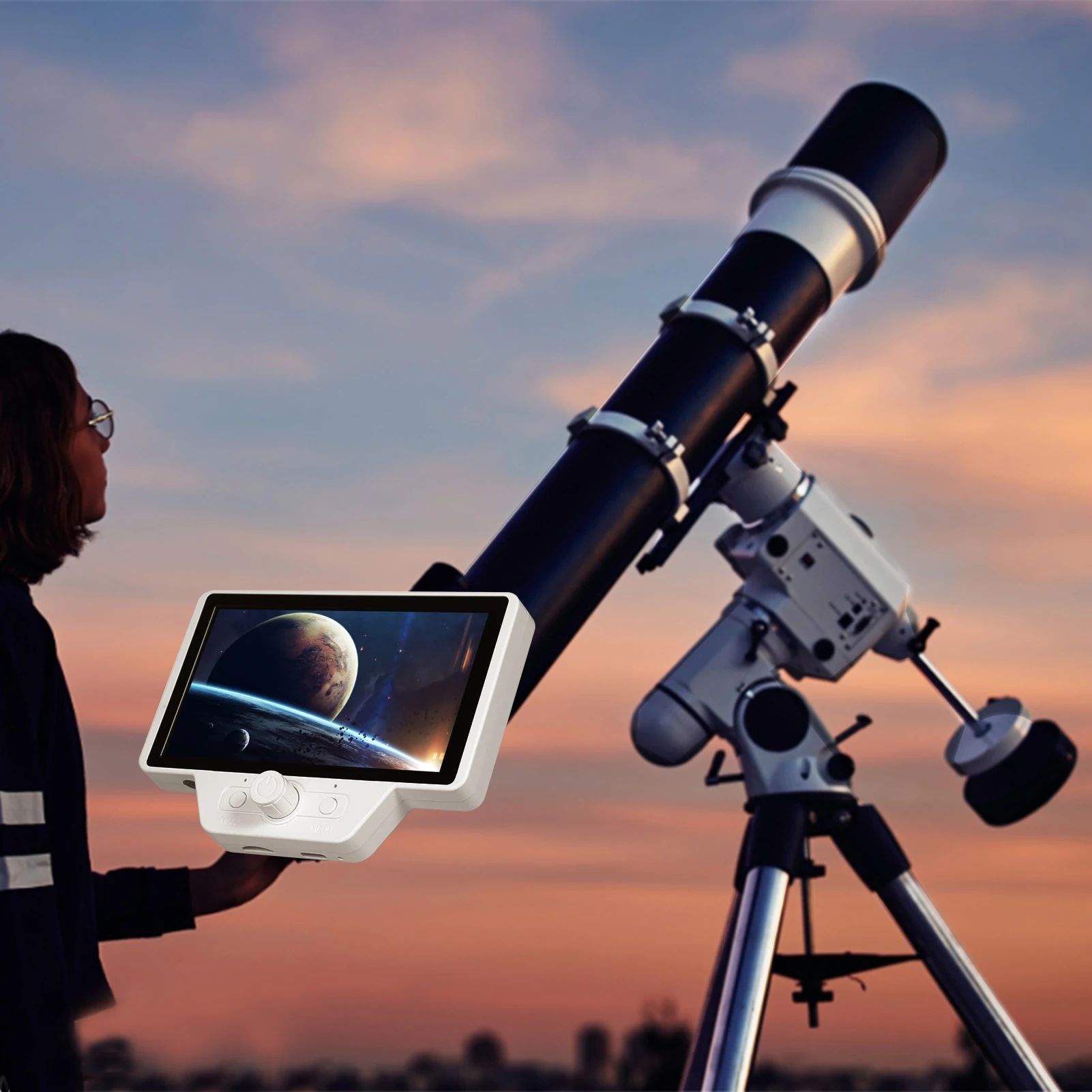 

Electronic Eyepiece for Telescope Digital Camera Video Recorder with WiFi Connection and Remote Control For outdoor tool