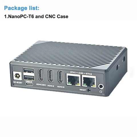 NanoPC T6 макетная плата Rockchip RK3588 Dual PCIe 2,5G Ethernet 16 Гб LPDDR4X поддержка Debian 11,Android 12,Ubuntu 22,04
