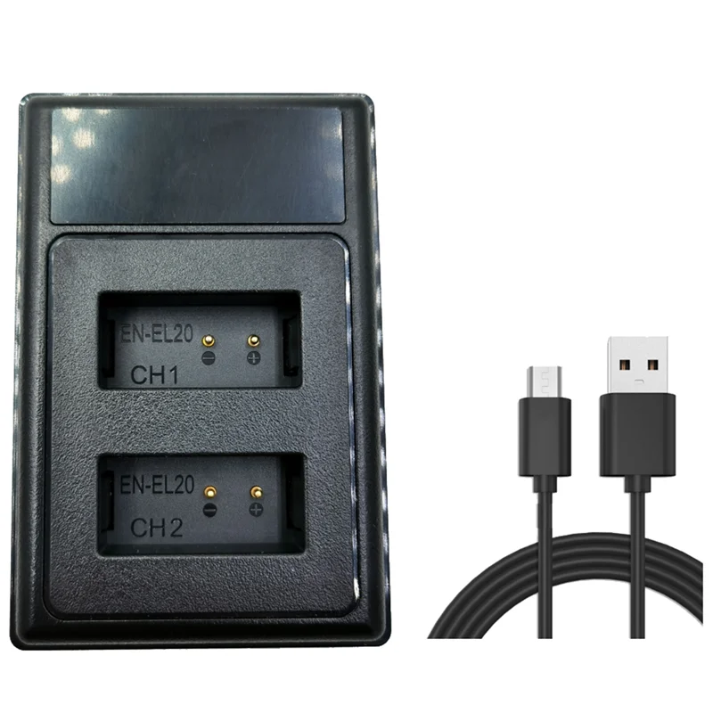 Зарядное устройство с ЖК-дисплеем и USB-портом для камеры Nikon Coolpix