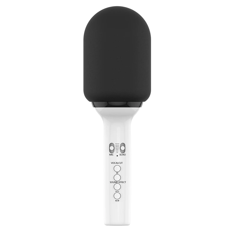 

Беспроводной Динамический микрофон Bluetooth, автомобильный микрофон, микрофон для караоке с разноцветными подсветками, встроенный микрофон