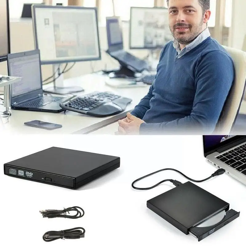 Портативный внешний Dvd-проигрыватель Usb 2 0 1 шт. Cd-rw высокоскоростной портативный
