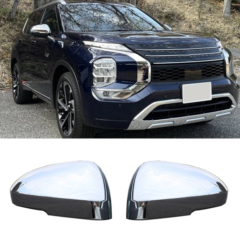 Боковые зеркала заднего вида из углеродного волокна для Mitsubishi Outlander 2022-2023 ABS Chrome