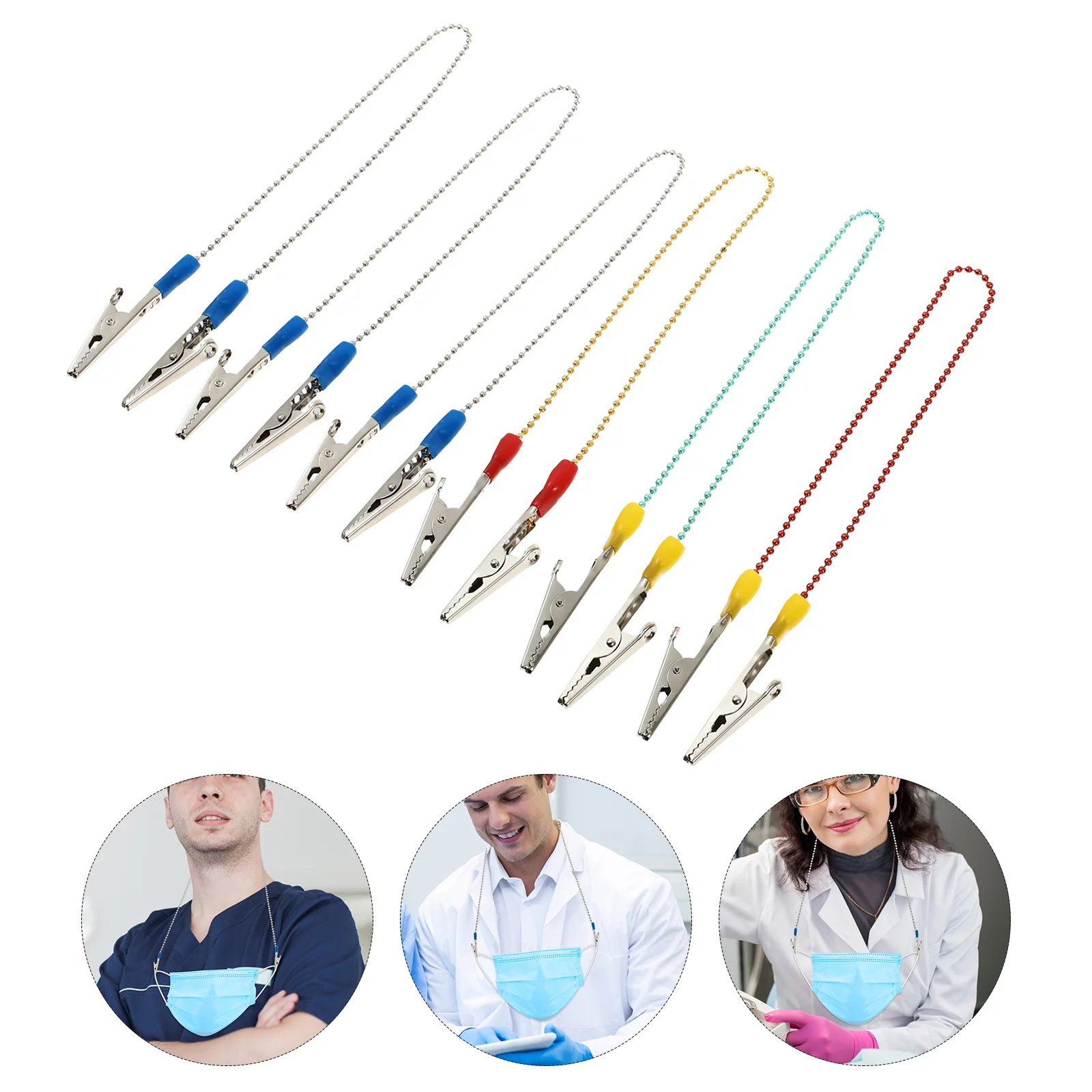 

Слюнявчики цепочка для очков 6 шт., эластичные Зажимы для взрослых