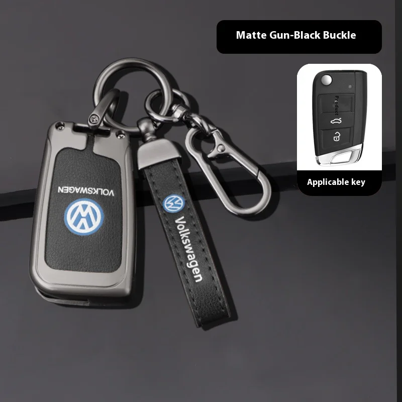 

Для Volkswagen VW Tiguan MK2 Golf 7 MK7 T-Cross T-ROC Polo Touran Автомобильный чехол для ключей из цинкового сплава из ТПУ, сумка для ключей, автомобильный брелок, металлический корпус для ключей