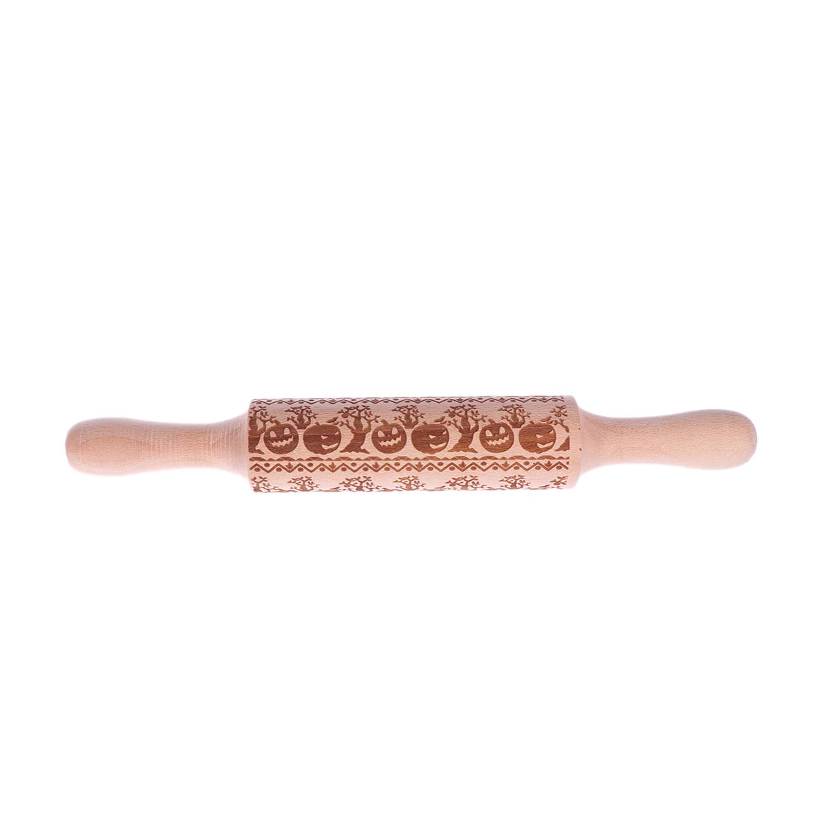 

Rolling Pin 3D Embossed Rolling Pin Pumpkin Pattern Designs DIY Tool Rolling Pin for Kids and Biscuit Fondant