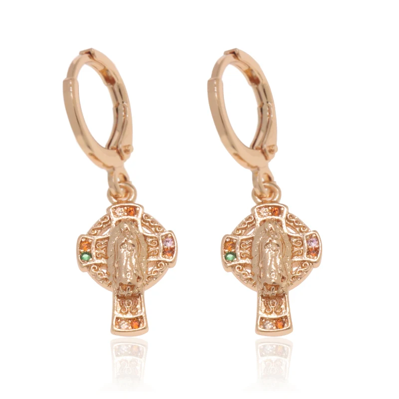 

Серьги с инкрустированным кубическим цирконием, позолоченные серьги для женщин, подарок, важные события, помолвка, свадьба, модные ювелирны...