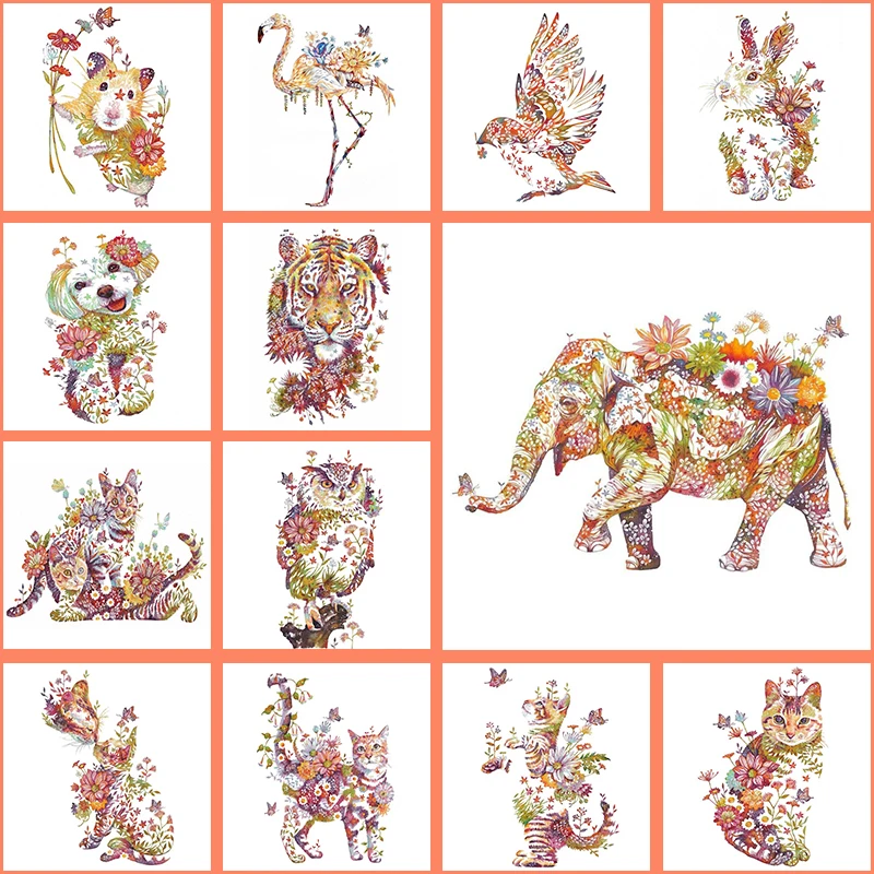 

Набор для алмазной вышивки 5D «сделай сам», мозаика с изображением милого котика, животных, цветов, домашняя настенная живопись, ремесла для ...