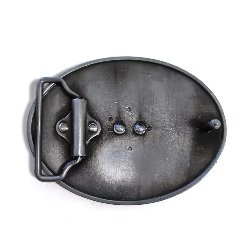 Овальная Серебряная черная масляная металлическая пряжка для ремня 4 см ремень