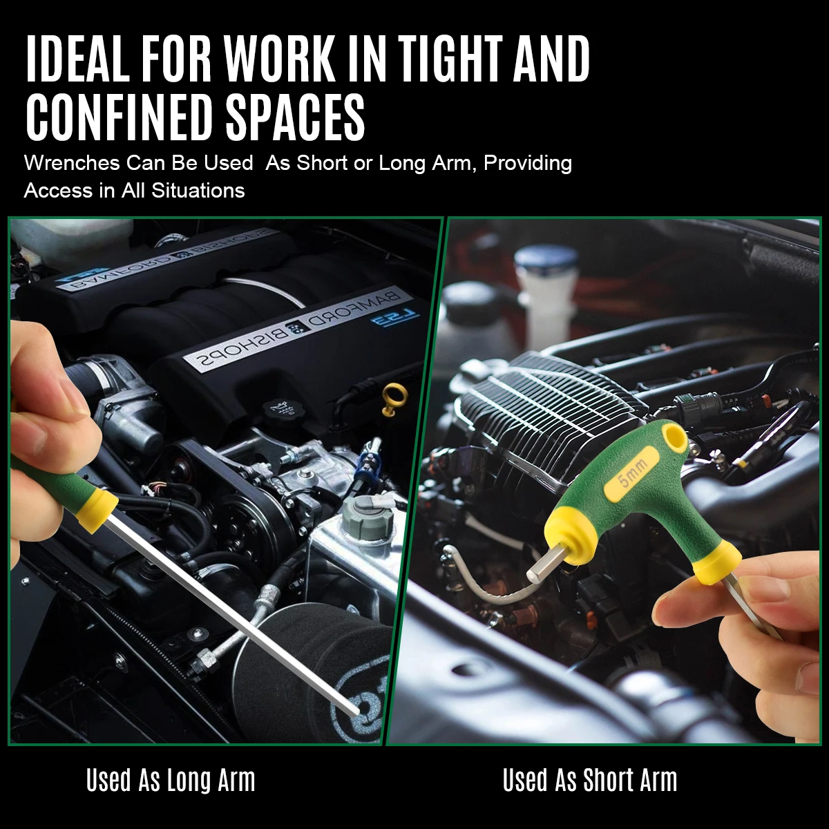 WOZOBUY Набор Шестигранных Ключей С Т-образной Ручкой Метрический Размер Для