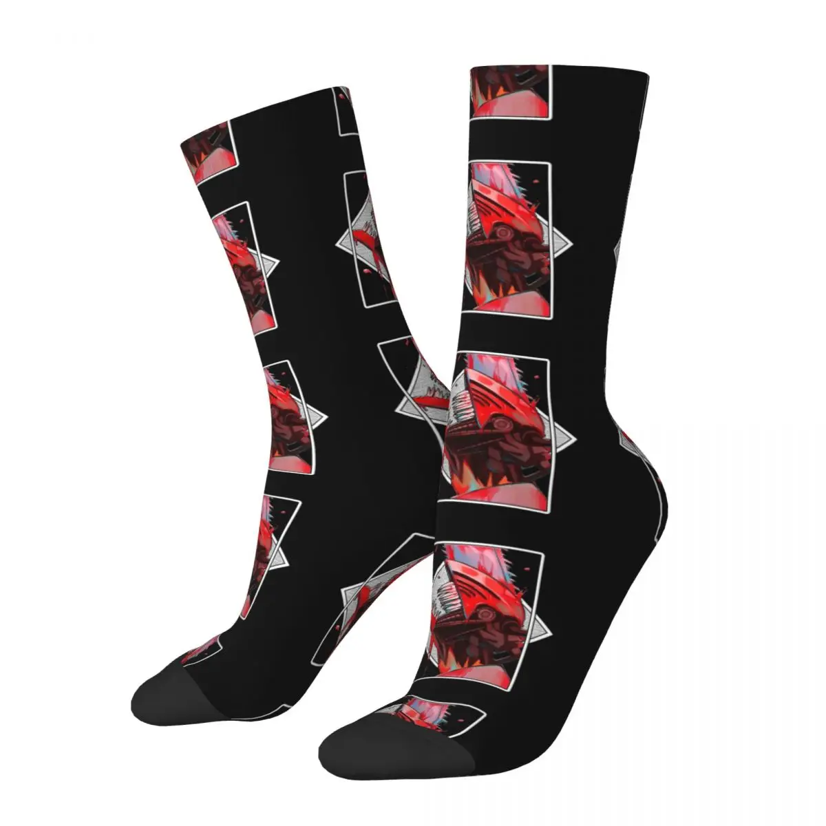 

Hip Hop Vintage DENJI CM RECTANGLE Crazy Men's Socks Unisex Chainsaw Man Street Style Seamless Printed Crew Sock Boys Gift