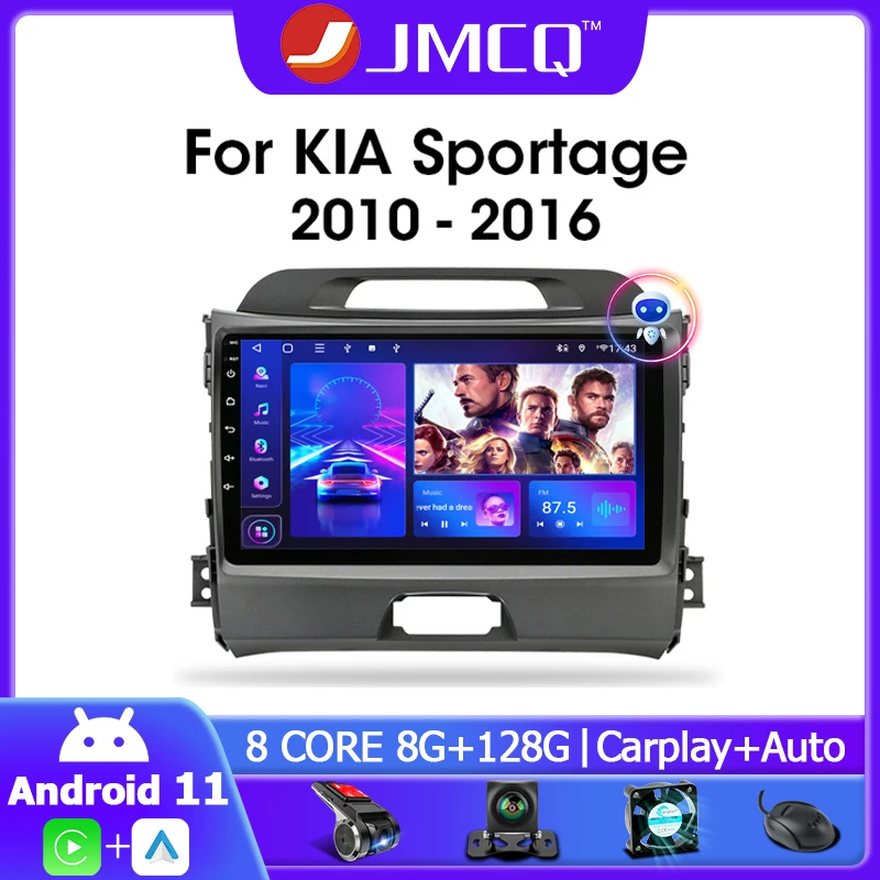 Мультимедийная магнитола JMCQ для KIA Sportage 3 2010-2016 мультимедийный видеоплеер на Android
