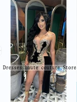 sexy sparkly short mermaid short prom dresses 2022 for black girls luxury beaded crystal celebrity dress birthday party gowns