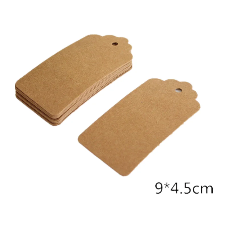 

500/1000pcs Kraft Paper Blank Tags Multiple Styles Heart-shaped Small Labels Cards for Candy/gift Boxes Package DIY Decoration