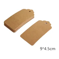 500/1000pcs Kraft Paper Blank Tags Multiple Styles Heart-shaped Small Labels Cards for Candy/gift Boxes Package DIY Decoration