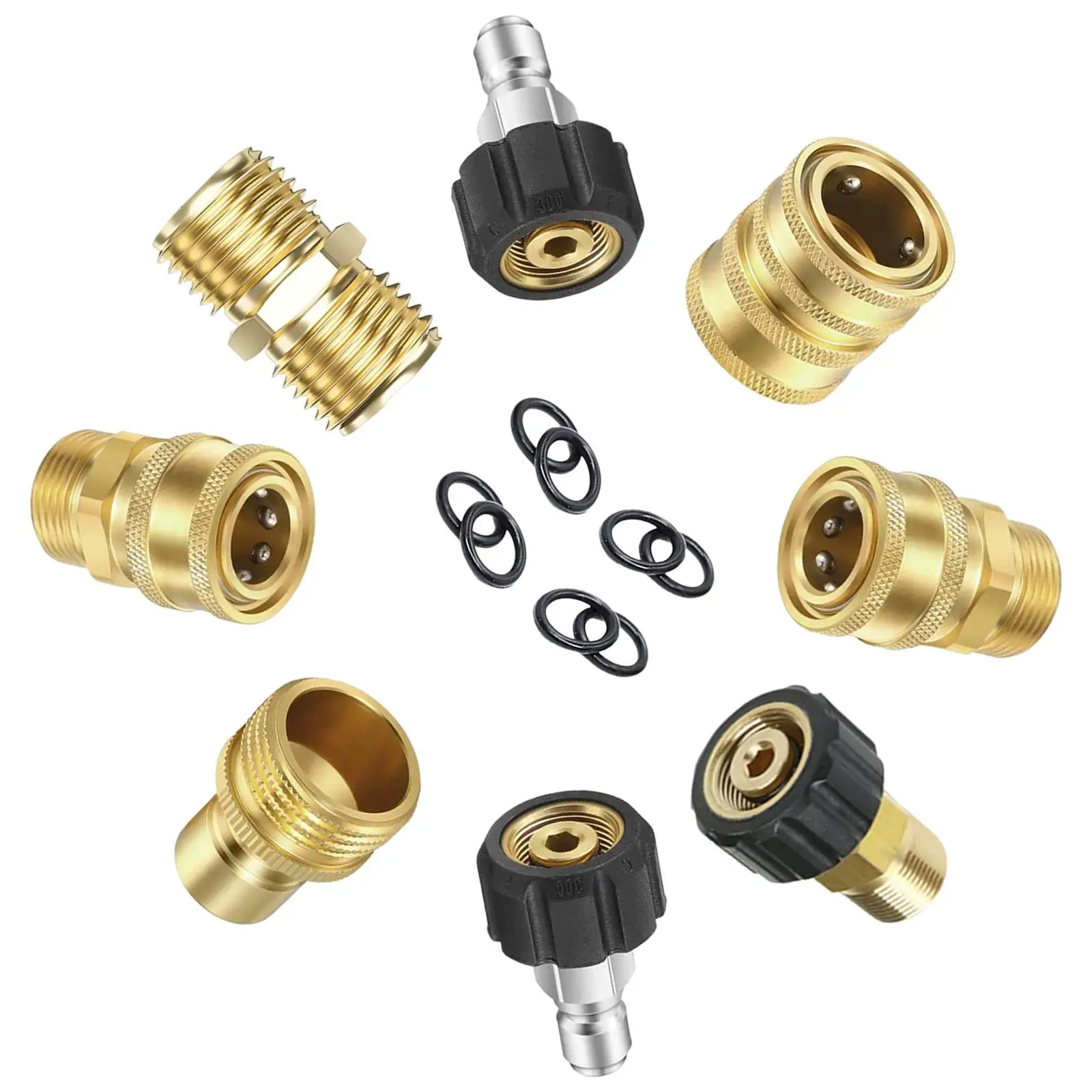 

8x High Pressure Washer Adapter M22 Swivel to 3/8'' Quick Connect Durable High Pressure Washers Replaces Garden Hose Fittings
