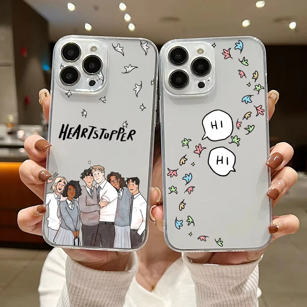 Чехол для телефона Heartstopper iPhone 16 15 14 13 12 11 Pro Max XS X XR 7 8 SE противоударный чехол