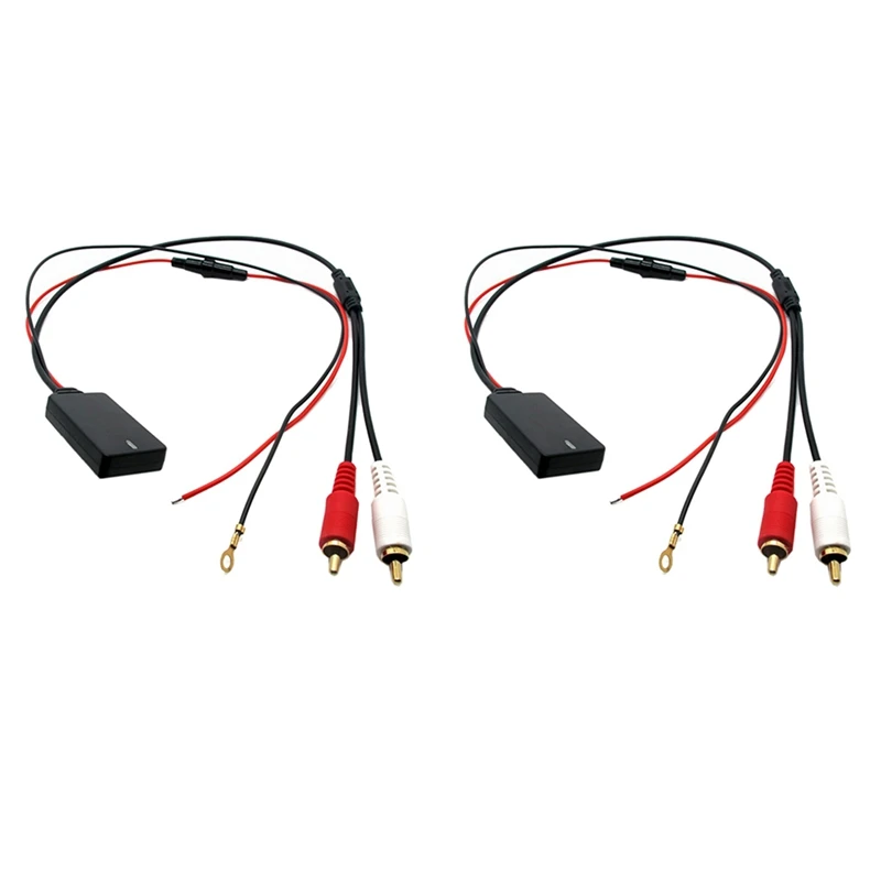 

2X Bluetooth AUX Receiver Module 2 RCA Cable Adapter Car Radio Stereo Wireless Audio Input Music Play For Truck Auto