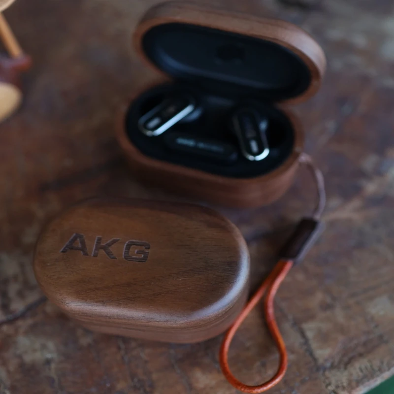 Фото Защитный чехол из орехового дерева для беспроводных наушников AKG N5 — оригинальный, модный и элегантный роскошный дизайн №1