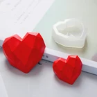 3D бриллиант мыло формы любящее сердце Форма силиконовые формы DIY подвеска автомобиля пластырь для ароматерапии форма сердечко в форме свечи мыла инструменты
