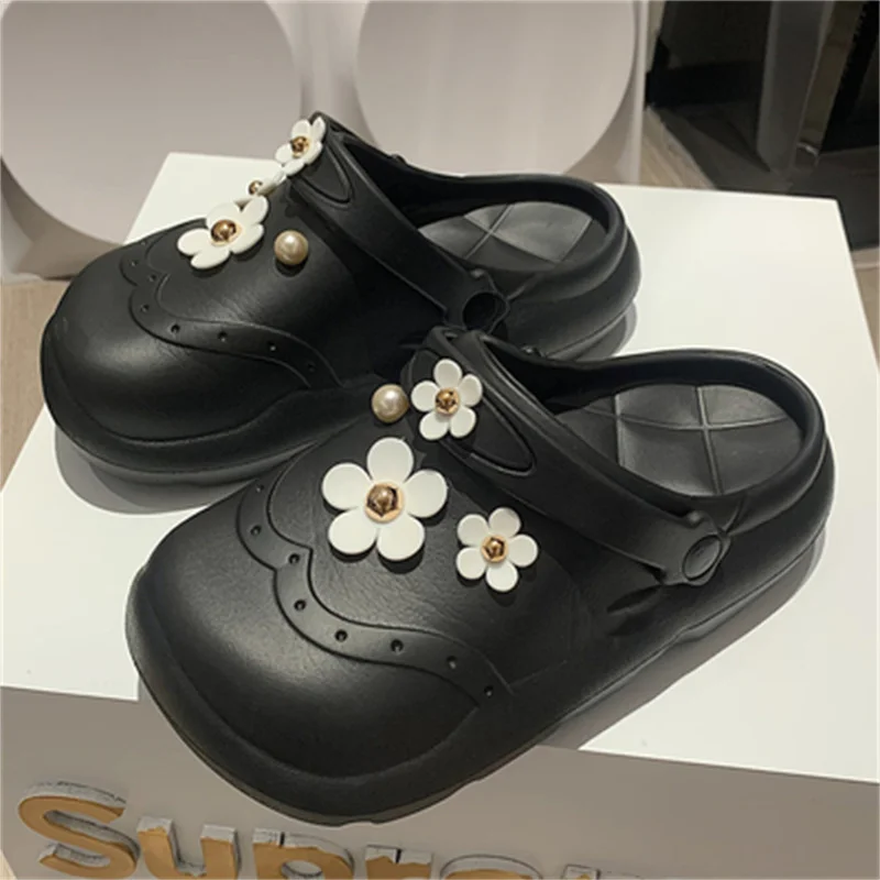 Fashion Designer Shoes Women Casual Cute Flowe Slides EVA Quality Thick Slippers For Women Non-Slip Sandals Beach Garden Slipper
