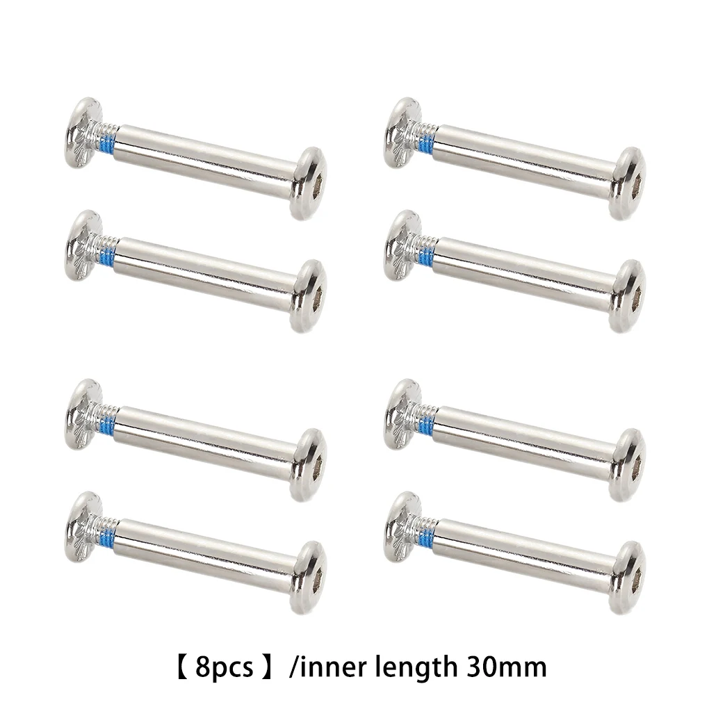 

8X Wheel Screw Skate Bolts Skating Supplies Round Head Nut Fine Workmanship Compact Size Long-lasting Swing Inline