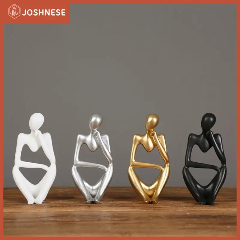 

Modern Abstract Statues Sculpture Resin Artistic Thinker Figure Thinking Man Resin Nordic Creative Sculpture Birthday Gift