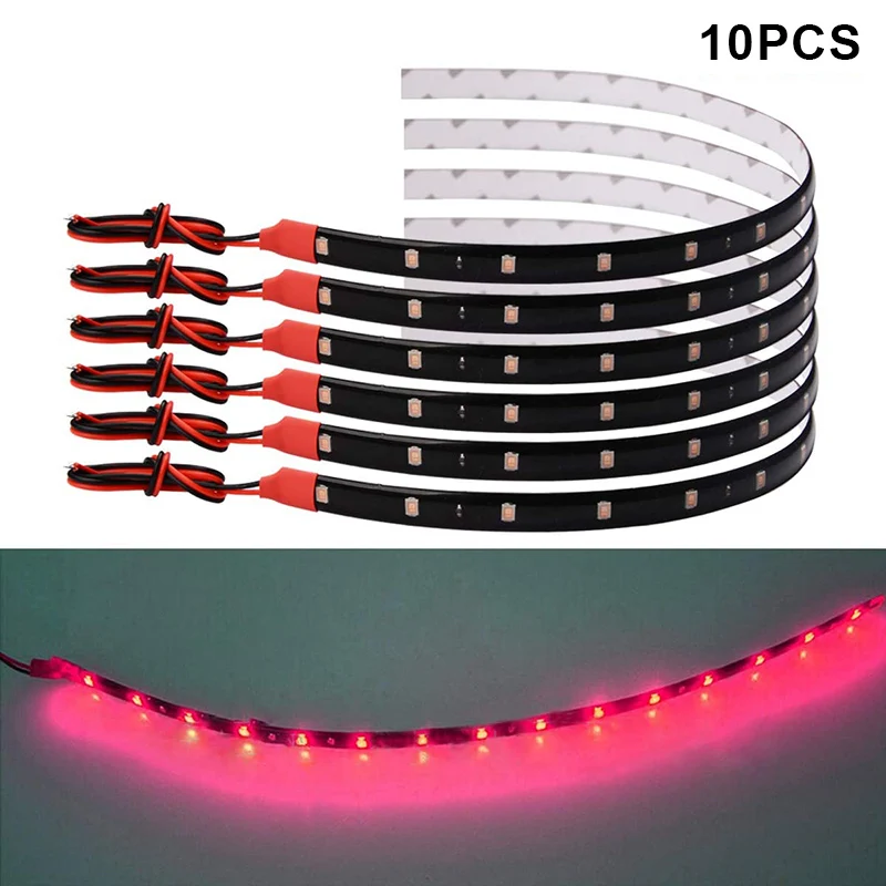 

10 шт., декоративсветильник Гибкая Водонепроницаемая светодиодная лента 12 В