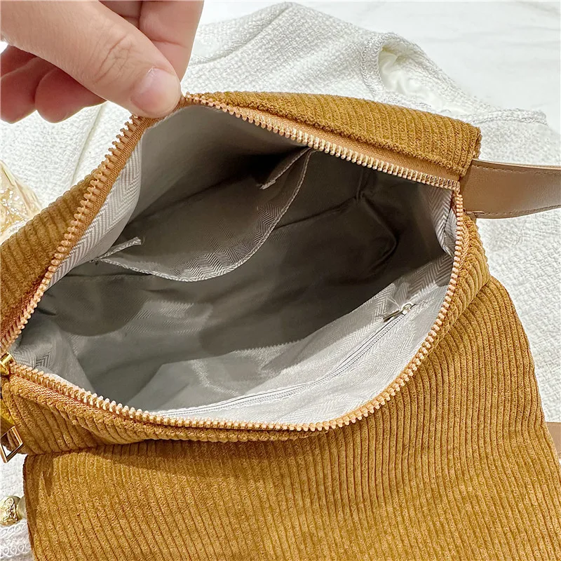 Женская Вельветовая сумка через плечо в стиле ретро