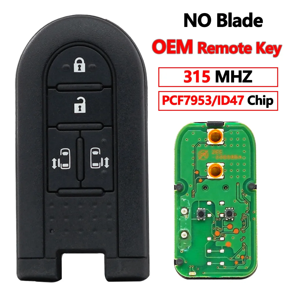 

XNRKEY 2/315 Кнопка OEM для Toyota Daihatsu умный дистанционный бесконтактный ключ Terios LA600S шаг Танто пользовательский Roomy МГц FSK HITAG3