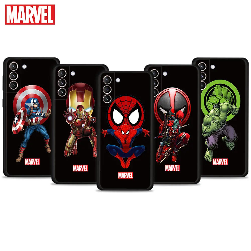 Marvel Avenger Spider-Man Iron Man Deadpool Case For Samsung Galaxy S22 S21 S20 Ultra FE S10 S9 S8 Plus S10e Note 20Ultra 10Plus  - buy with discount
