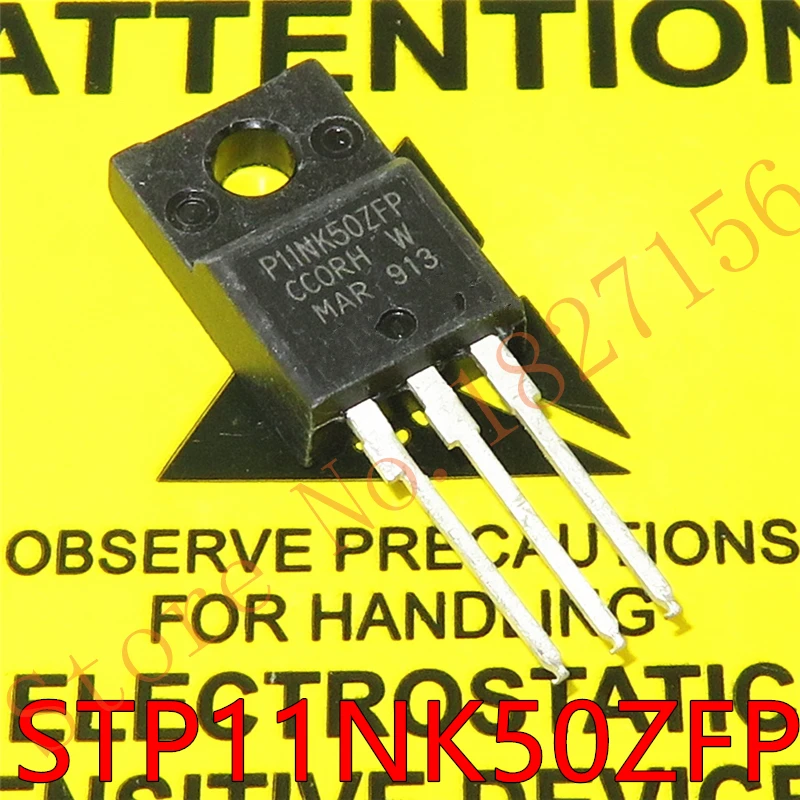 Новый оригинальный STP11NK50ZFP TO-220F N-channel 500 V, 0,48 10 A TO-220, TO-220FP, D2PAK Zener-protected SuperMESHTM Power MOSFET