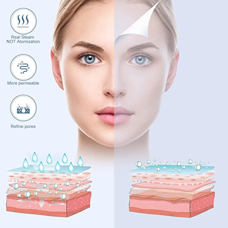 Отпариватель для лица Ozon с выдвижной ручкой увлажнитель теплого тумана