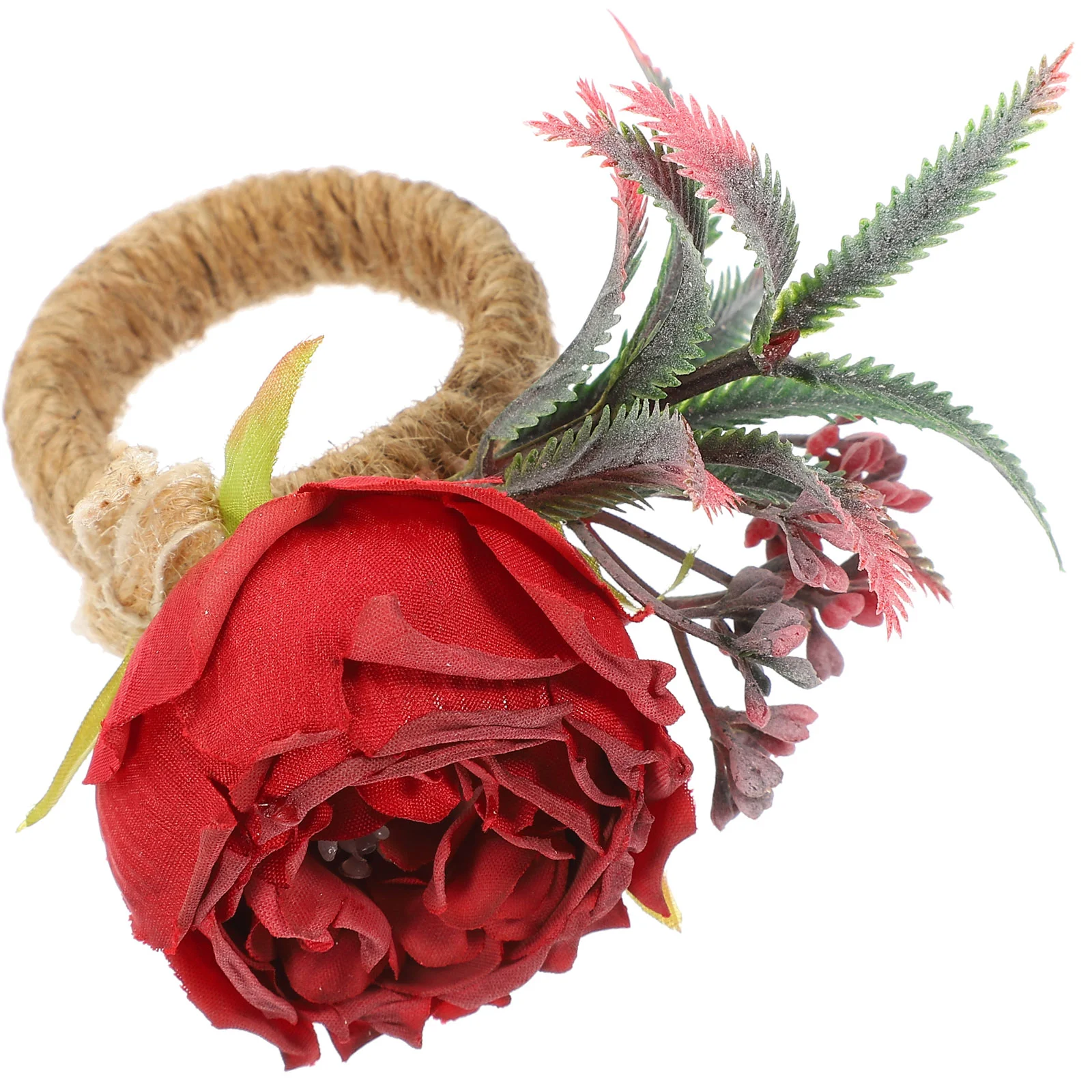 

2 Pcs Rose Napkin Rings Wedding Table Decor Valentine Buckle Decorations Holders Decorative