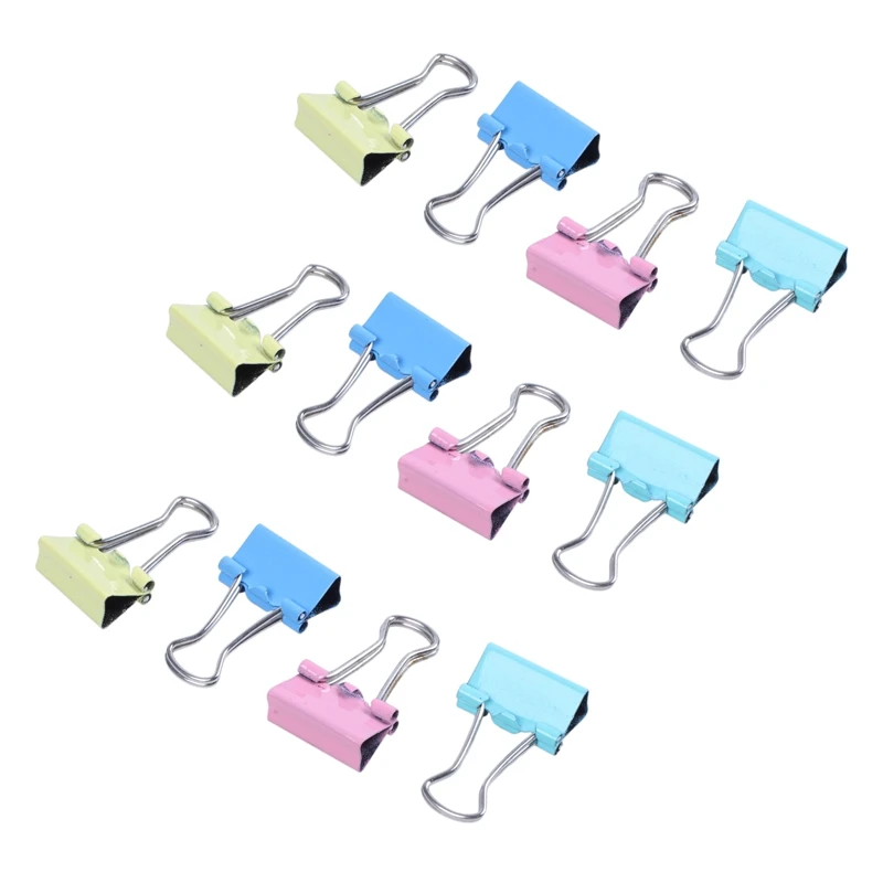 

180 Pcs Metal Assorted Color File Paper Binder Clips