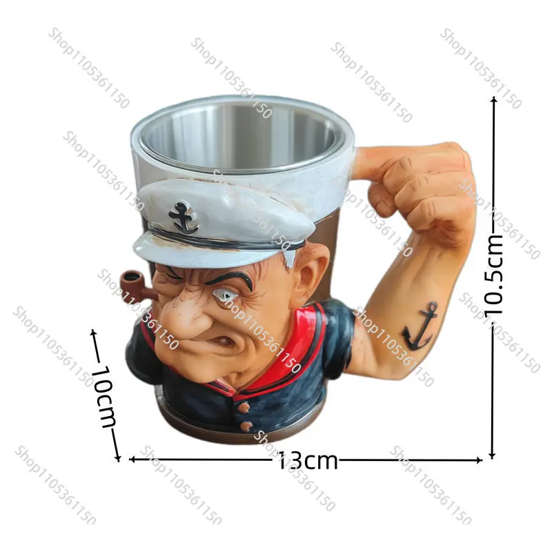 Фото Кружка Popeye Power Cup из смолы, креативный подарок для любителей кофе №2