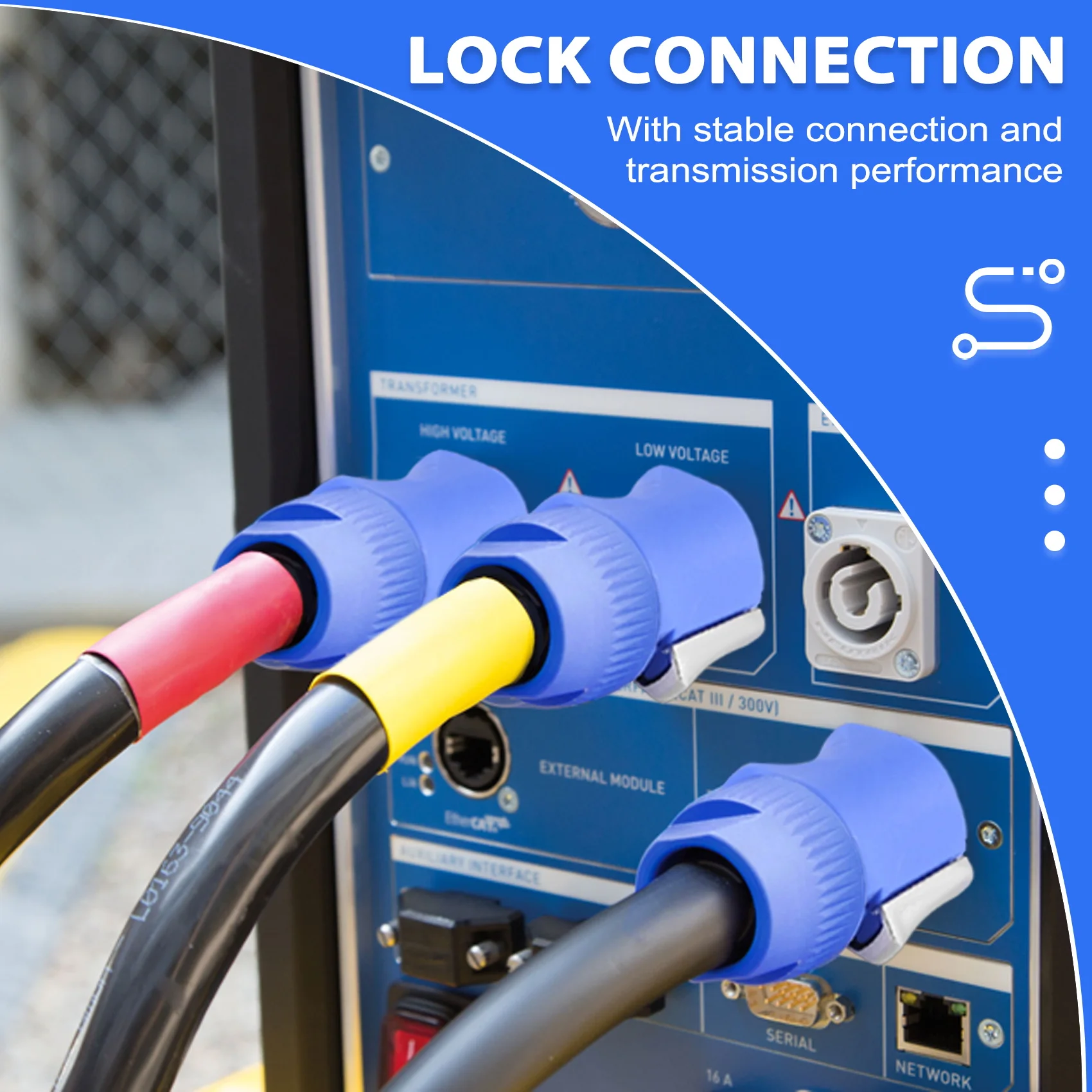 Адаптер панели разъема корпуса PowerCON Type A NAC3FCA+NAC3MPA-1