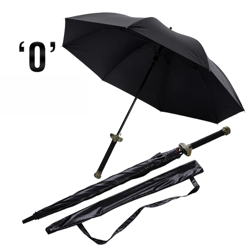 Katana Uv Automatic Umbrella Beach Samurai Martial Arts Rain Long Handle Umbrella Luxury Shade Funny Sombrilla Playa Rain Gear