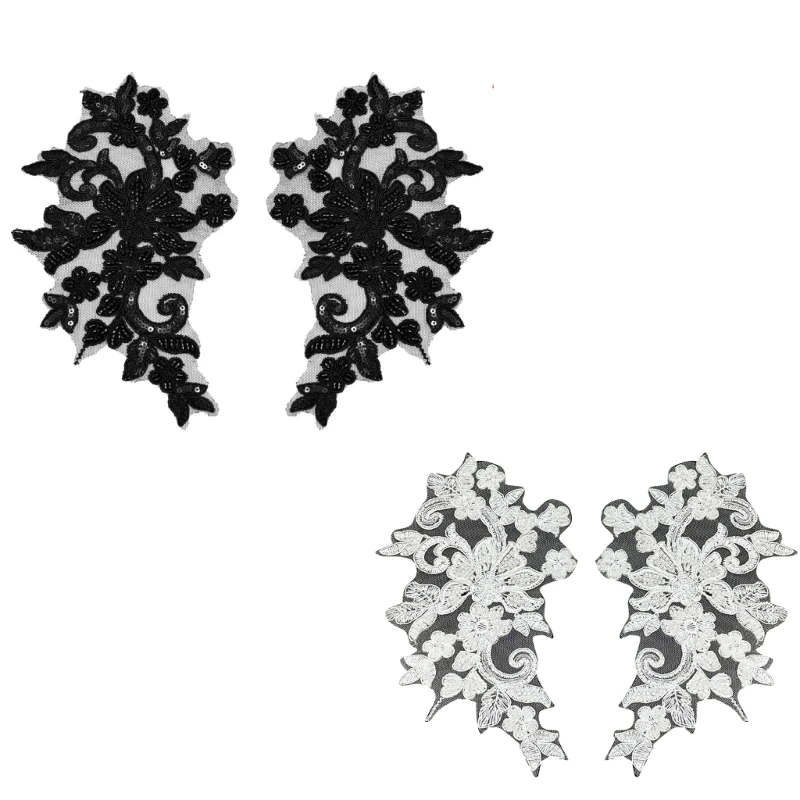 Блестки цветок кружево аппликация нашивки воротник сделай сам ремесло вырез