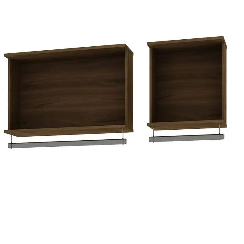 

Rockefeller 2-Piece Open Hanging Closet System in Brown