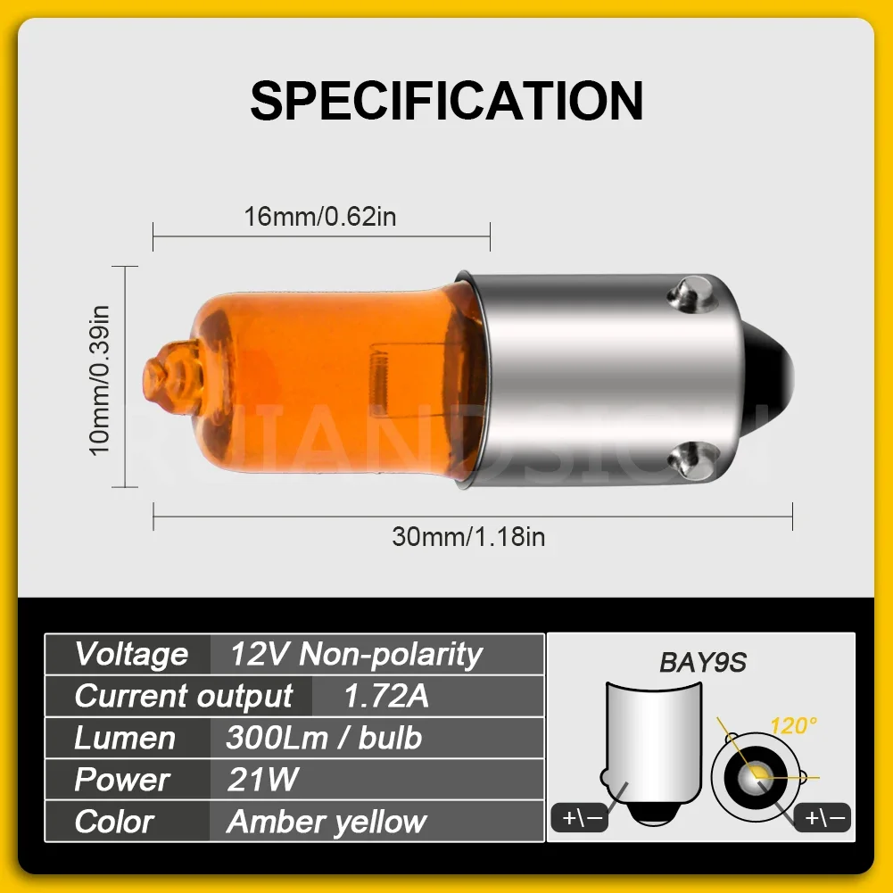 Ruiandsion BAY9S BA9S T4W Автомобильные лампы для автомобильной сигнальной фонари на крыше